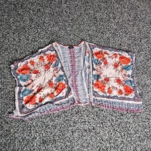 Multicolor Floral Kimono Cardigan